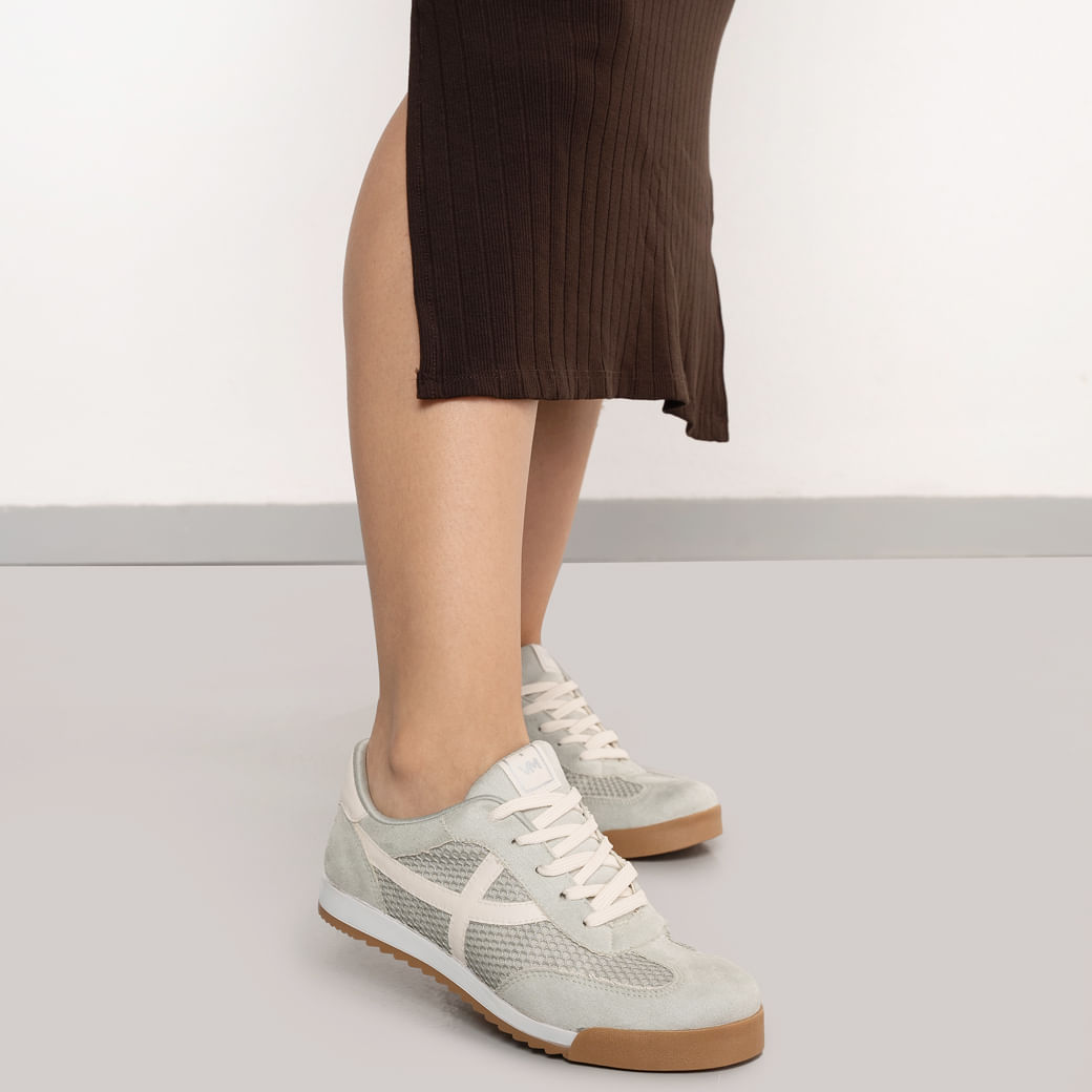 Via Marte Tenis Casual 237010-01 Pistacchio_Pistacchio_Marfim Camurca Ultra_Tela Colmeia_Napa5
